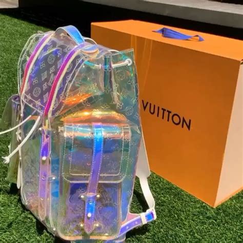 louis vuitton clear backpack.